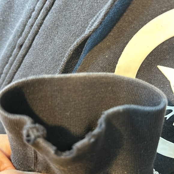 2XL LRG roots equipment zip up thick hoodie black with white logo 2 pockets - Picture 13 of 13